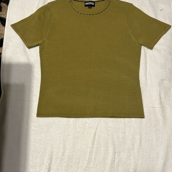 Kasper Tops - KASPER Olive Green Women's Top